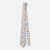 Retro Cat Graphic Custom Necktie ネクタイ (正面)