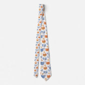 Retro Cat Graphic Custom Necktie ネクタイ (裏面)