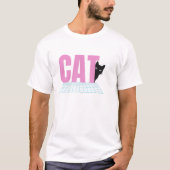Retro Cat Grid — CAT Graphic Tee Design Tシャツ (正面)