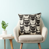 Retro Cat Grid Pattern クッション (椅子)