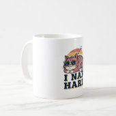 Retro Cat I Nap Hard White Coffee Mug コーヒーマグカップ (正面左)