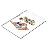 Retro Cat Mental Vacation Lined Notebook ノートブック (左側)