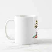 Retro Cat Mentally Checked Out White Mug コーヒーマグカップ (左)