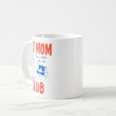 Retro Cat Mom Club Funny Cat Meme Mama Grandma Mot コーヒーマグカップ (正面左)