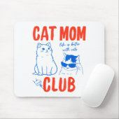 Retro Cat Mom Club Funny Cat Meme Mama Grandma Mot マウスパッド (マウス)