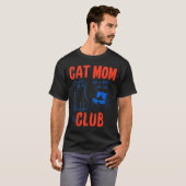 Retro Cat Mom Club Funny Cat Meme Mama Grandma Mot Tシャツ (正面フル)