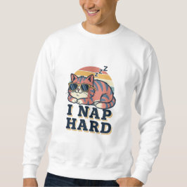 Retro Cat Nap Humor Men’s Sweatshirt スウェットシャツ