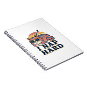 Retro Cat Nap Quote Lined Notebook ノートブック (右側)