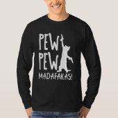Retro Cat Pew Pew Madafakas Crazy Kitten Cats Tシャツ (正面)