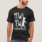 Retro Cat Pew Pew Madafakas   Crazy Kitten Cats   Tシャツ (正面)