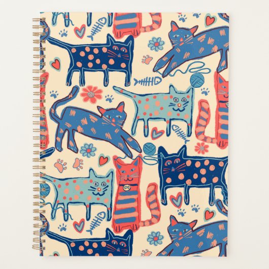 Retro Cats  プランナー手帳 (正面)