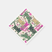 Retro Cats Design スタンダードカクテルナプキン (角)