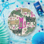 Retro Cats Design ペーパープレート (パーティー)