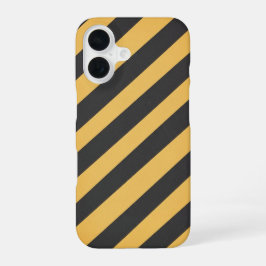Retro Caution Stripe Panel iPhone 16ケース