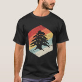 Retro Cedar Lebanese Pride Beirut & Tripoli Leban Tシャツ (正面)