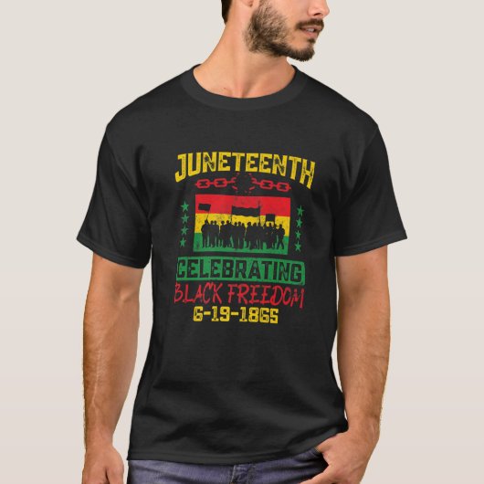 Retro Celebrating Black Freedom Junenth June 19Th Tシャツ (正面)