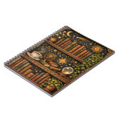 Retro celestial bookshelf book coffee lover ノートブック (左側)