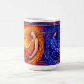 Retro Celestial Day & Night Angels コーヒーマグカップ (中央)