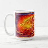 Retro Celestial Day & Night Angels コーヒーマグカップ (左)