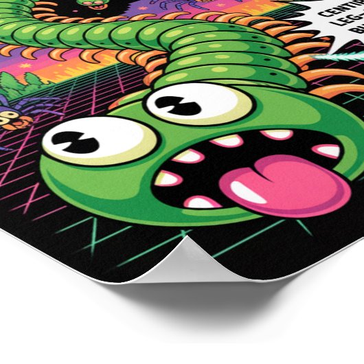 Retro Centipede Arcade Pixel ポスター (角)