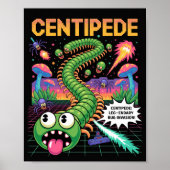 Retro Centipede Arcade Pixel ポスター (正面)