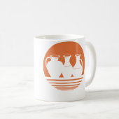 Retro Ceramic Vase Pottery コーヒーマグカップ (正面右)