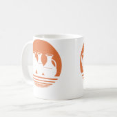 Retro Ceramic Vase Pottery コーヒーマグカップ (正面左)