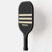 Retro Charcoal Three Across Striping with Name ピックルボールラケット (左)
