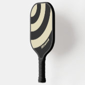 Retro Charcoal Three Circle Stripe with Name ピックルボールラケット (左)