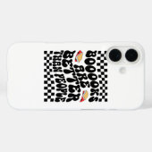 Retro Checkerboard "Books Are Better" Graphic Case-Mate iPhoneケース (裏面 (横))
