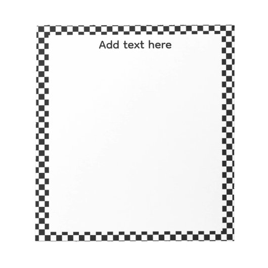 Retro Checkerboard To-Do List Notepad | Aesthetic  ノートパッド (正面)