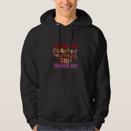  Retro Checkered Happy Valentine's Day Hoodie パーカ
