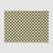 Retro Checkered in Olive Green and Cream Tissue Pa 薄葉紙 (正面)