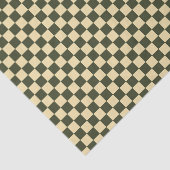 Retro Checkered in Olive Green and Cream Tissue Pa 薄葉紙 (詳細)