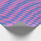 Retro Checkered Pattern Bright Bold Pink and Blue ラッピングペーパー (角)