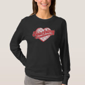 Retro Checkered Teaching Sweethearts Happy Valenti Tシャツ (正面)