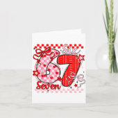 Retro Checkered Valentine Six Seven Meme 67 Viral  カード (正面)