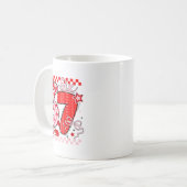 Retro Checkered Valentine Six Seven Meme 67 Viral  コーヒーマグカップ (正面左)