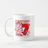 Retro Checkered Valentine Six Seven Meme 67 Viral  コーヒーマグカップ (左)