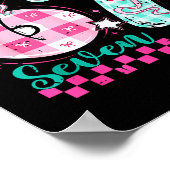 Retro Checkered Valentine Six Seven Meme 67 Viral  ポスター (角)