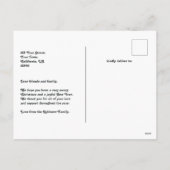 Retro Cheer Merry and Bright Retro Christmas シーズンポストカード (裏面)