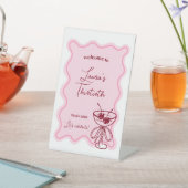 Retro Cherry Cocktail Birthday Welcome Sign 台座サイン (インサイチュ)