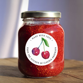Retro Cherry Packaging Jar Decoration Kitchen Gift ラウンドシール