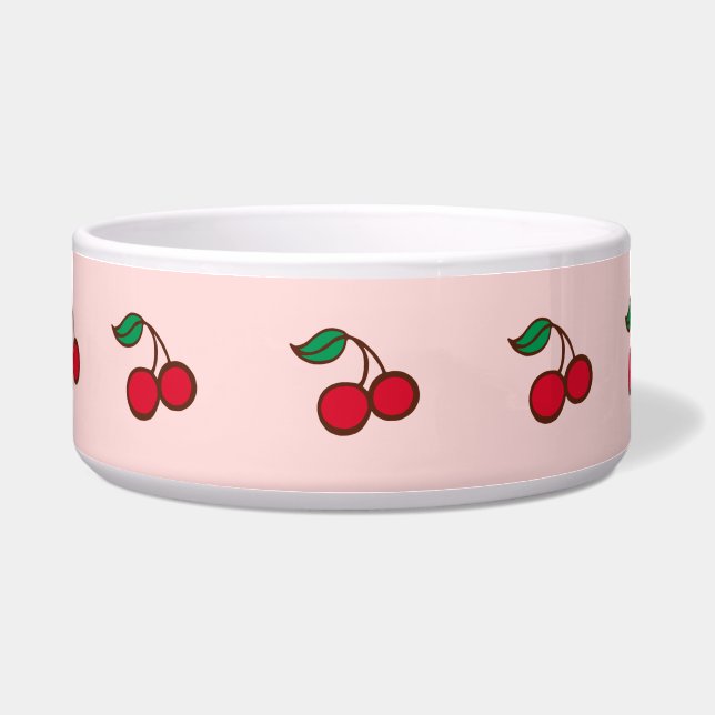 Retro Cherry Pet Bowl ボウル (正面)