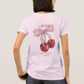 Retro Cherry Sweet & Soft Since Forever Slogan Tシャツ (裏面)