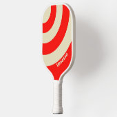 Retro Cherry Three Circle Stripe with Name ピックルボールラケット (左)