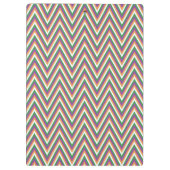 Retro Chevron Pattern Cool Monogram クリップボード (裏面)