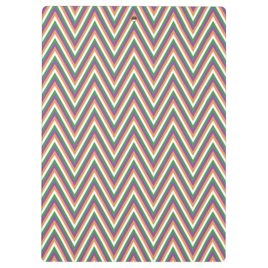 Retro Chevron Pattern Cool Monogram クリップボード (裏面)