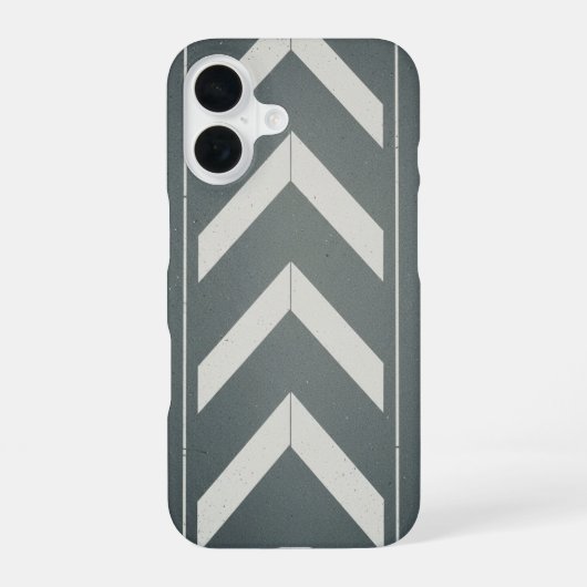 Retro Chevron Road Mark iPhone 16ケース (裏面)
