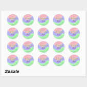 Retro Chic Handmade with Love Personalized Sticker ラウンドシール (シート)